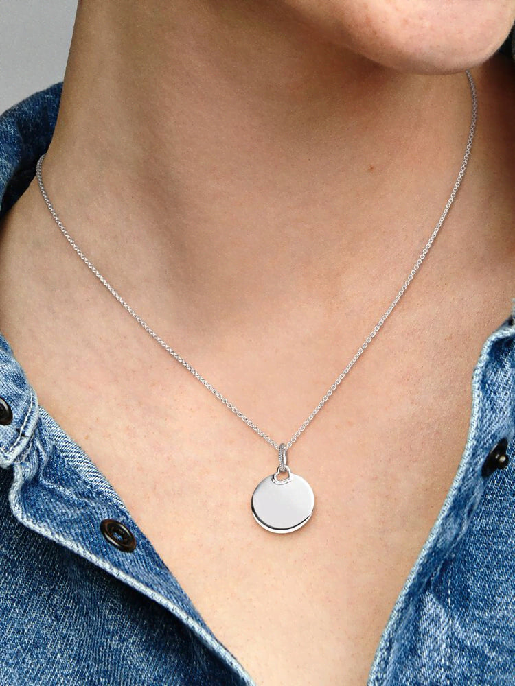 Engravable Round Tag Pendant