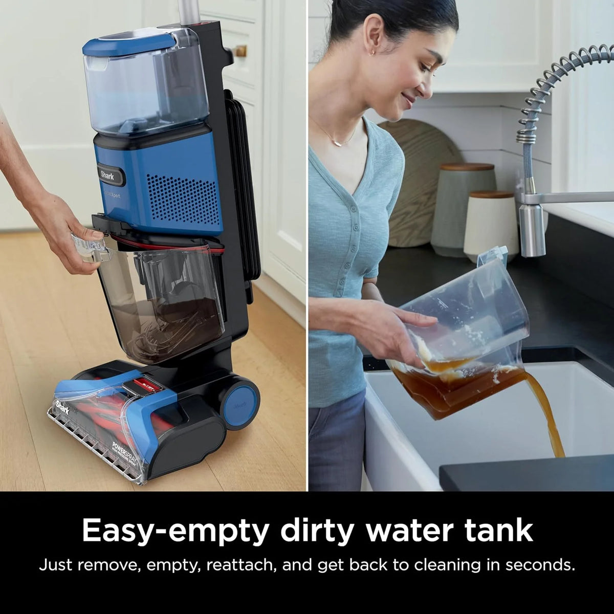 Shark CarpetXpert Carpet Cleaner, Cyan, 13.15 in D x 11.97 in W x 43.5 in H - EX201