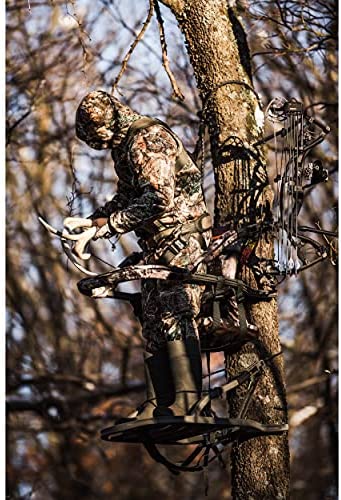Aluminum Climbing Treestand With Padded Seat, 300 Lb. Capacity And Safety Harness