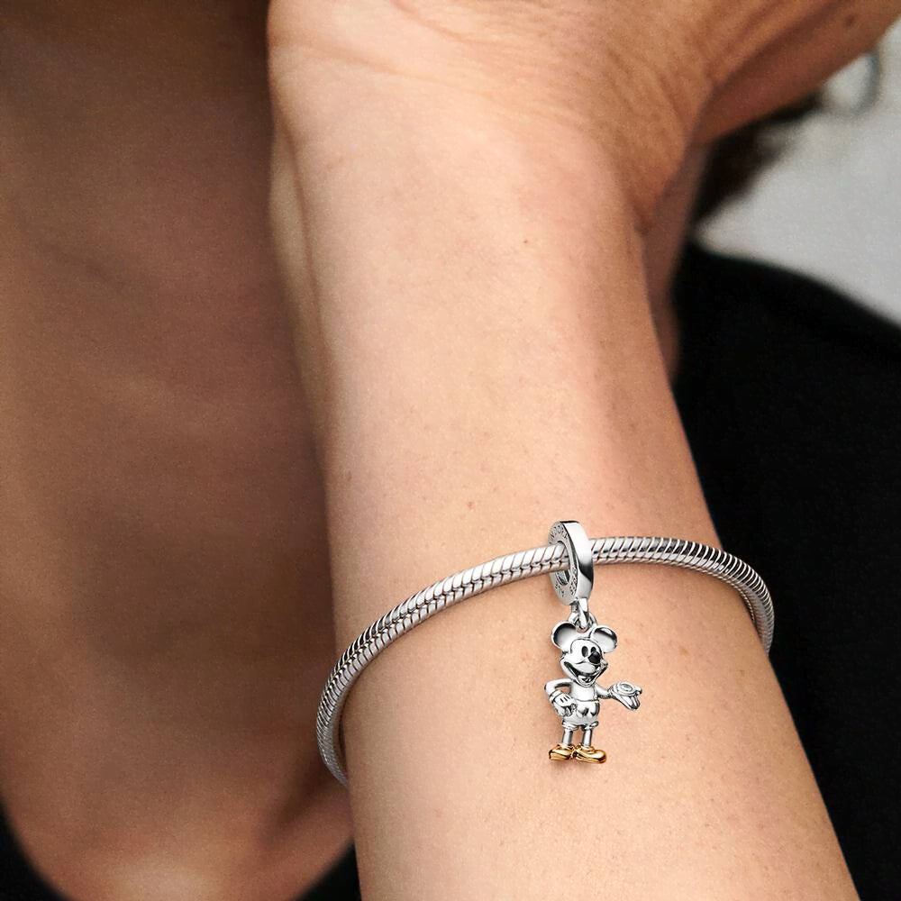 FINAL SALE - Disney 100th Anniversary Mickey Mouse Lab-grown Diamond Dangle Charm