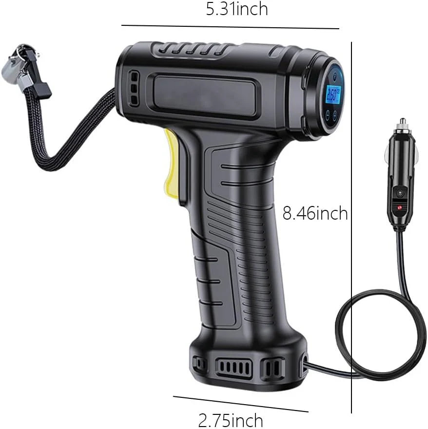 Gecau Tire Inflator Pump With Emergency LED Light, 12V