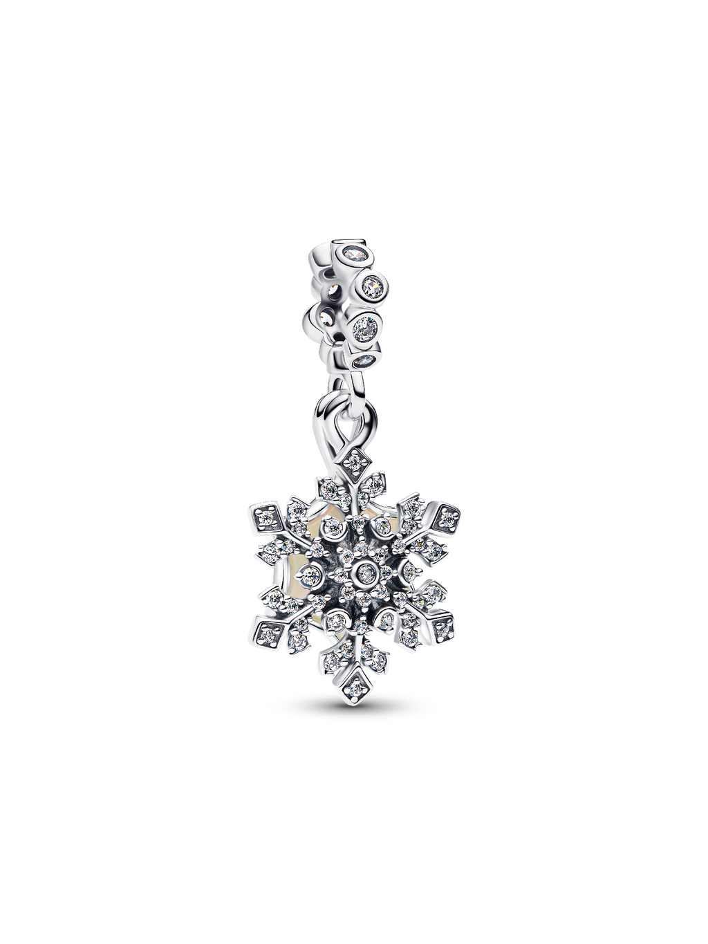 Opalescent Snowflake Double Dangle Charm