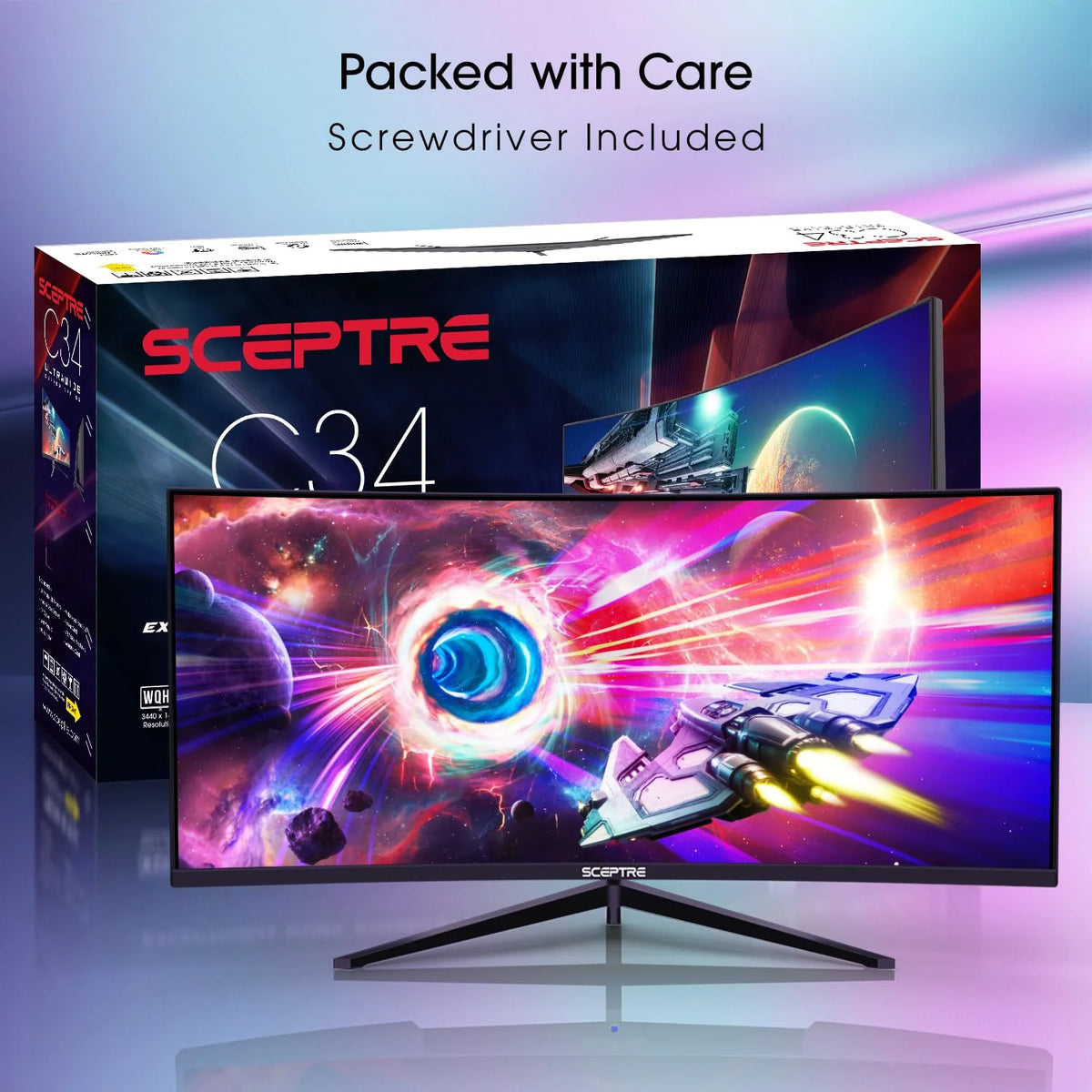 Sceptre 34 Inch 165Hz Curved Ultrawide WQHD Monitor - 3440 x 1440