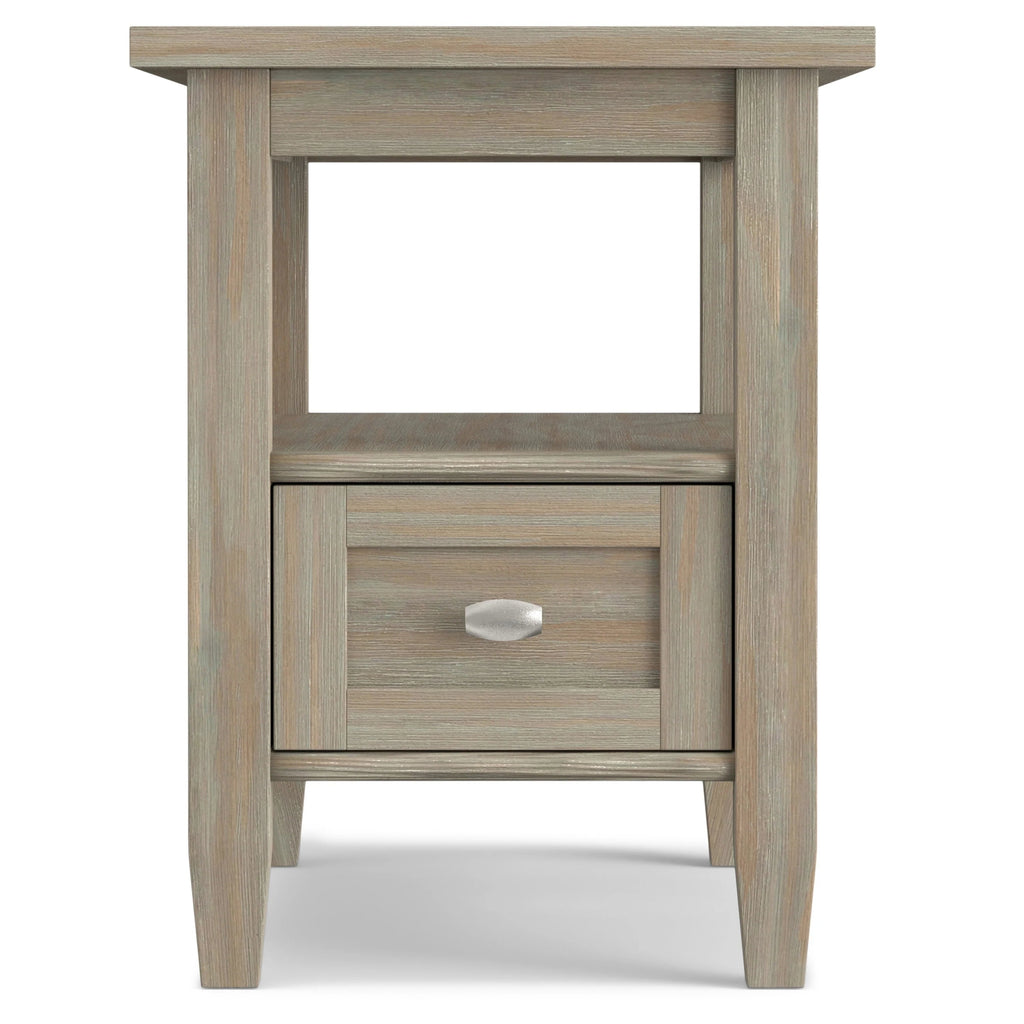 Solid Wood Narrow Side Table, 14 in Wide, 24 in D x 14 in W x 20 in H