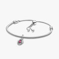 October Eternity Circle Dangle Charm Bracelet Set