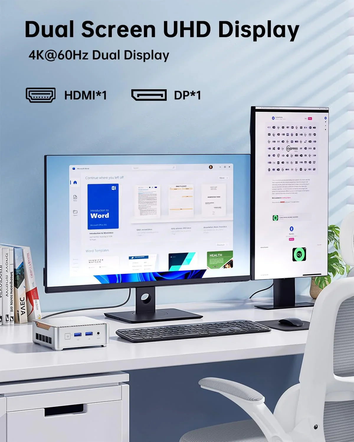 KAMRUI GK3Plus Mini PC 16GB RAM 512GB M.2 SSD - Intel Alder Lake N95