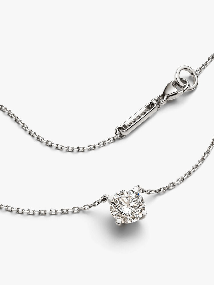 Pandora Era 14k White Gold Lab-grown Diamond Pendant Necklace