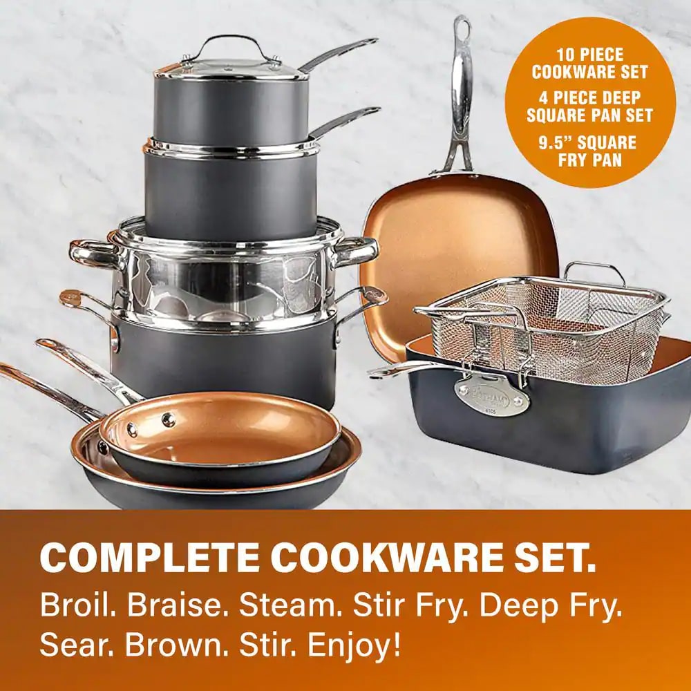 20-Piece Cookware And Bakeware Set - Graphite