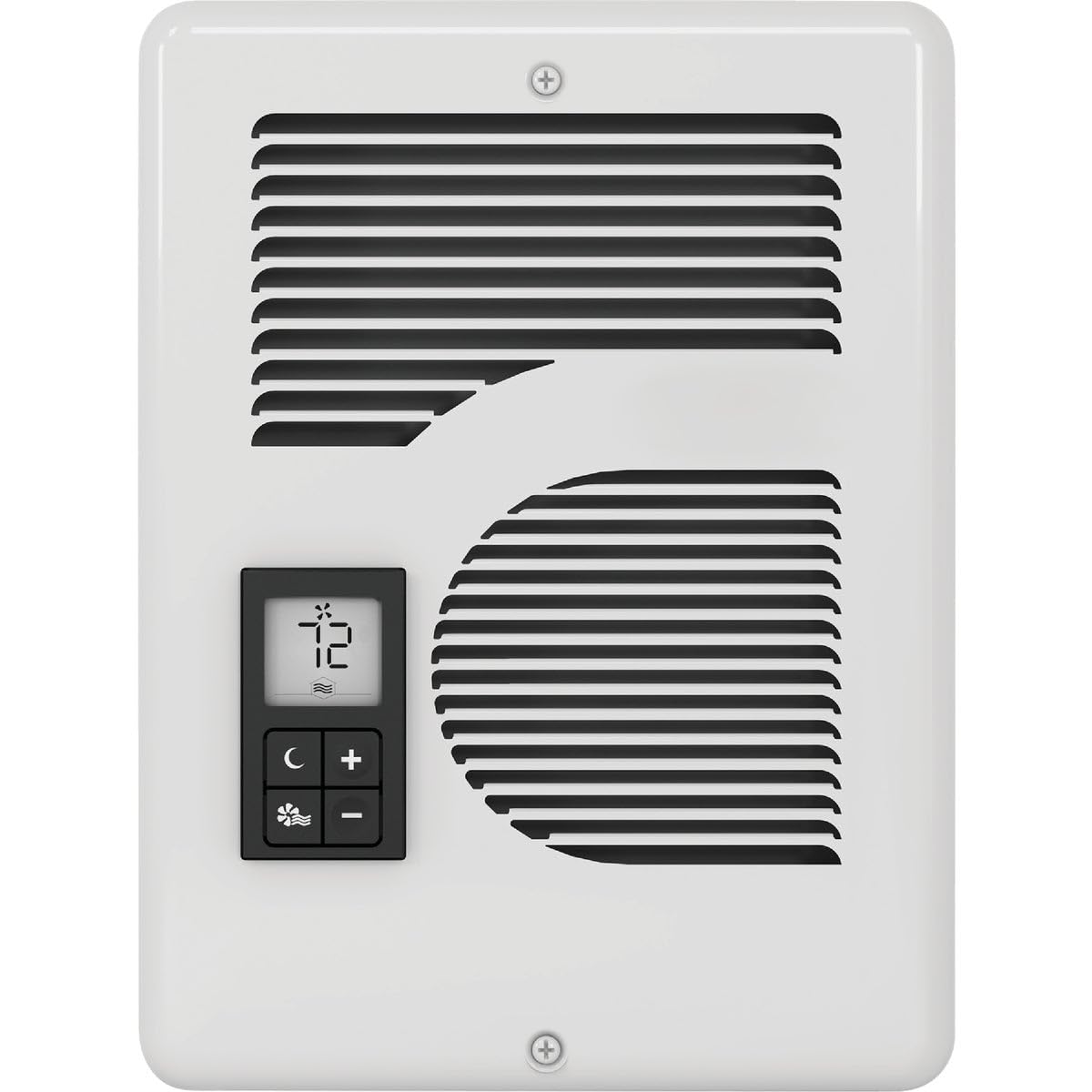Electric Wall Heater With Digital Thermostat, 240/208/120V, White