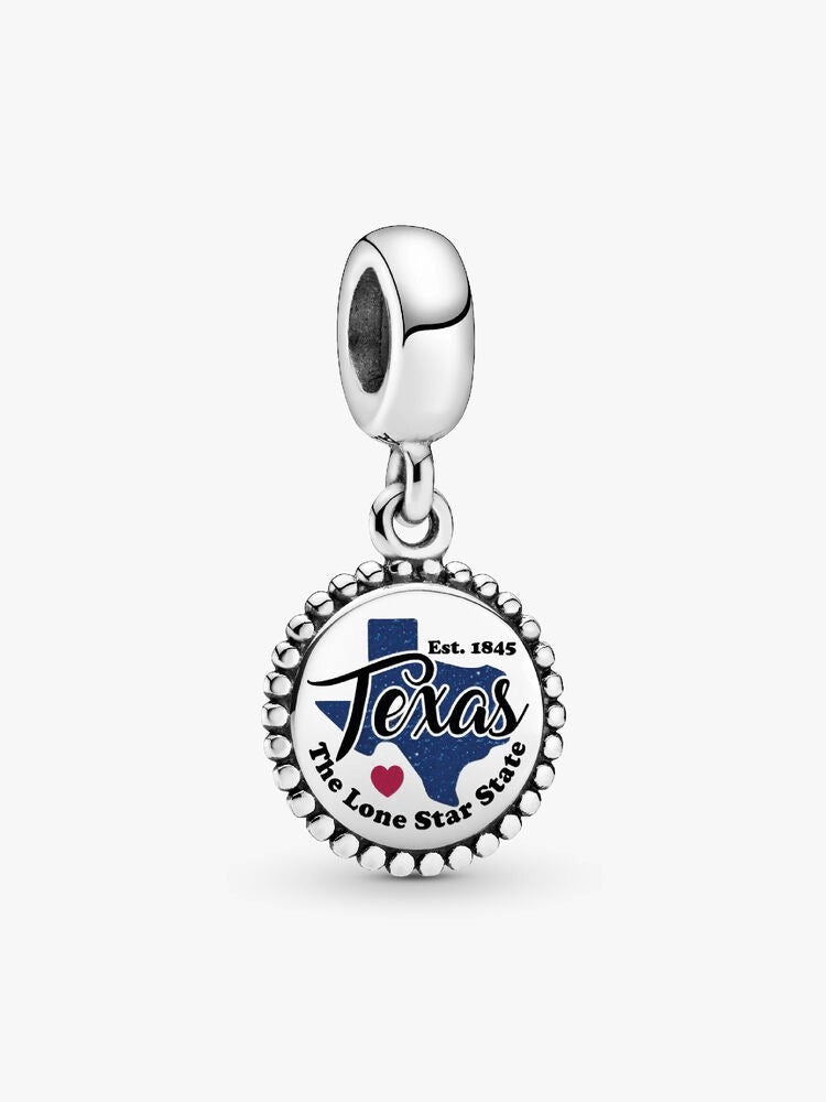 Texas State Map Dangle Charm