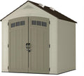 Colortan Resin Storage Shed With Multi-Wall Panels, 84in D X 84in W X 98in H, 4 Skylights - IllumiVent