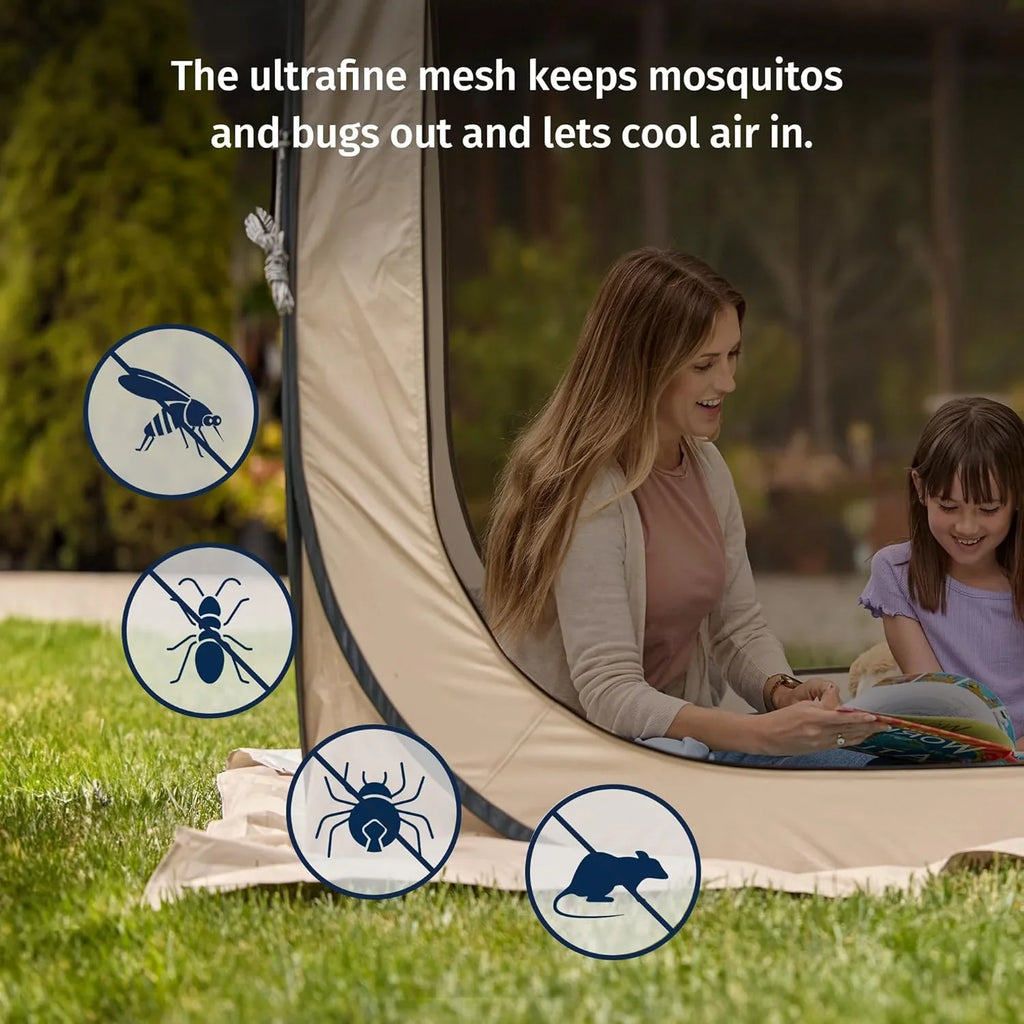 EAST OAK Pop-Up Screen House Tent 10 x 10 FT With Carry Bag