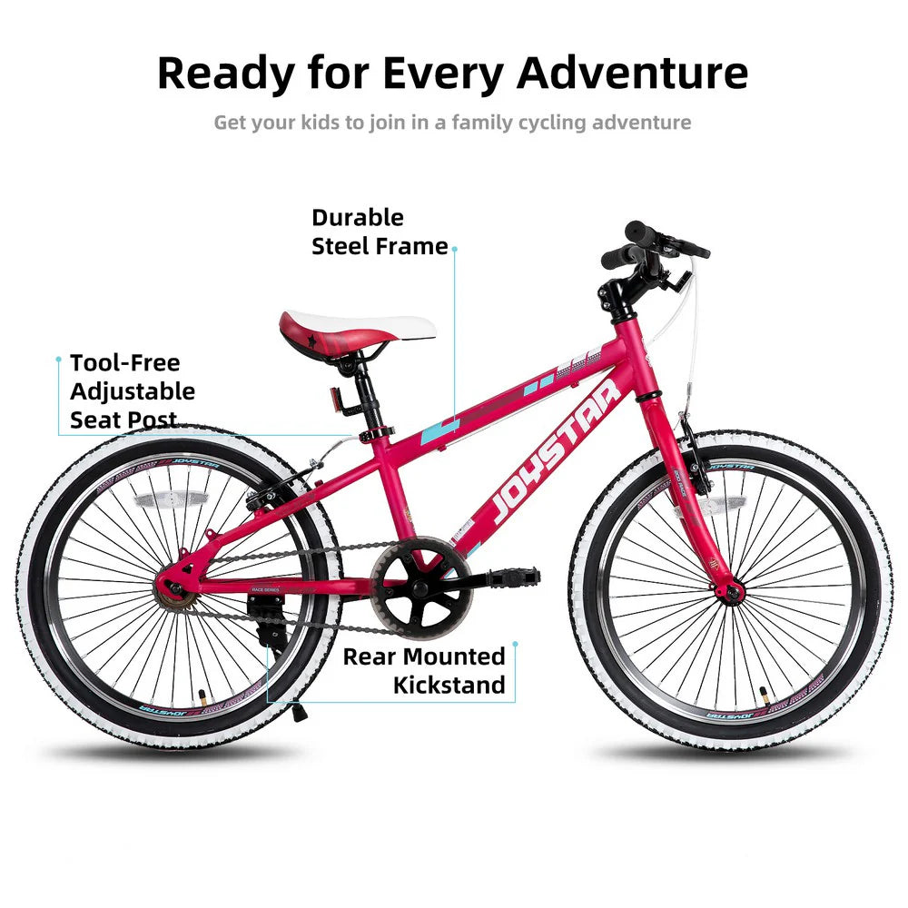 Kids' Single-Speed Mountain Bike, 20-Inch/24-Inch - White Wall Knobby Tires