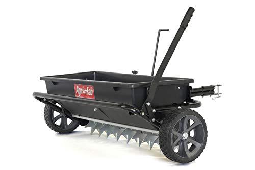 Agri-Fab 100 lb Tow Spiker/Seeder/Spreader, Black & 40-Inch Tine Tow Dethatcher, Black - 45-0543/45-0294