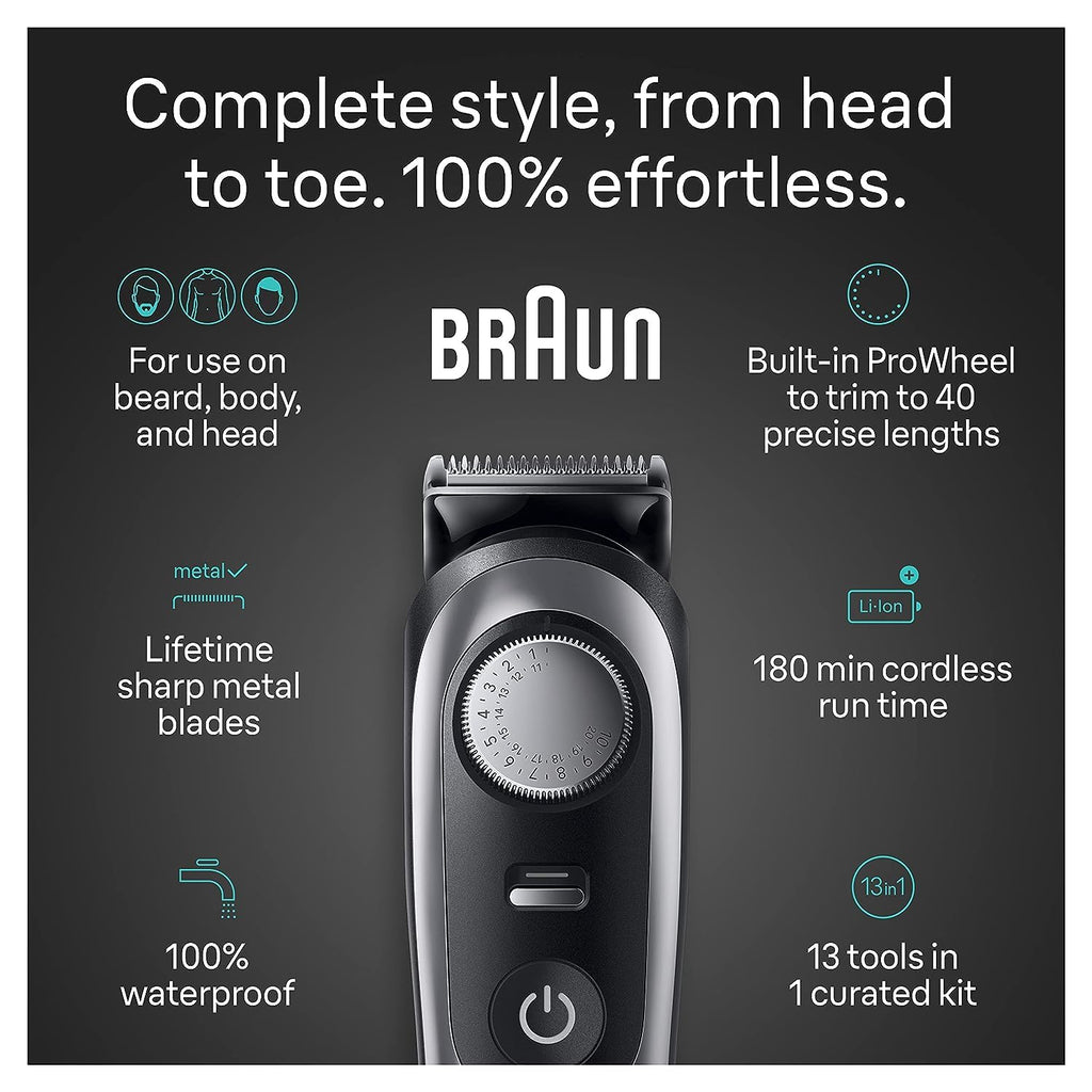 Men's 13-in-1 Grooming Kit With Beard Trimmer, Hair Clipper And Body Groomer