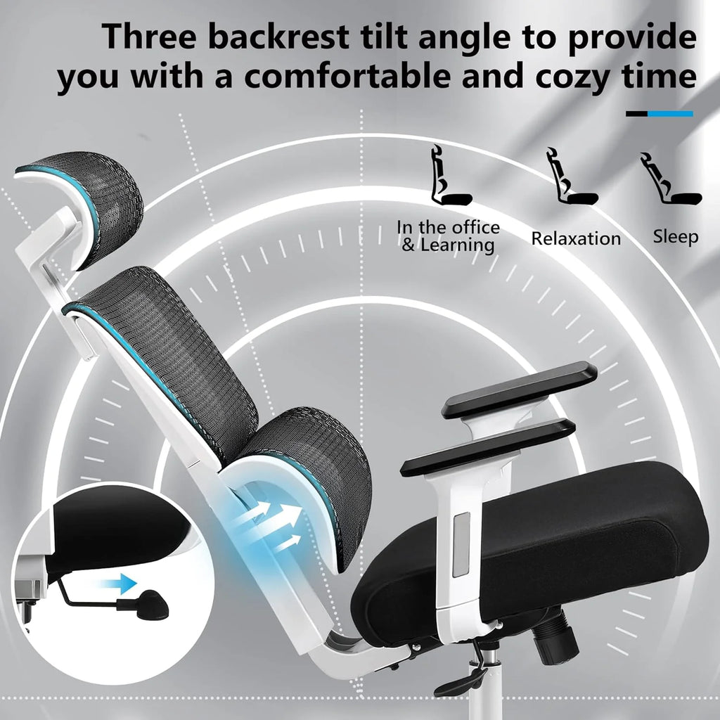 Primy Ergonomic Gaming Office Chair, 23 in D x 12 in W x 20 in H - PR988ZK