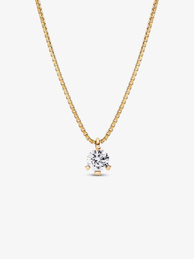 Pandora Nova 14k Gold Lab-grown Diamond Pendant Necklace