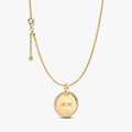 Engravable Sparkling Round Tag Pendant Necklace