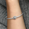 FINAL SALE - Pandora Moments Sparkling Snowflake Clasp Bangle