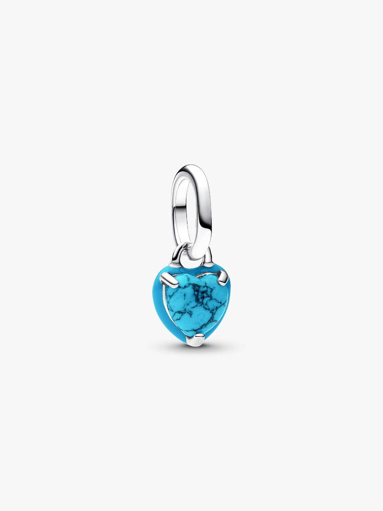Turquoise Elephant and Heart Charm Bracelet