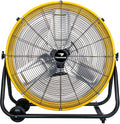 Tornado 24 Inch High Velocity 3-Speed Drum Air Circulator Fan, 7800 CFM, Yellow - HI-FAN-DRUM24-1P