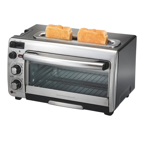 2-in-1 Countertop Oven and Extra-Wide Slot Toaster Combo - 17.8 in. W x 10.2 in. D x 12.05 in. H