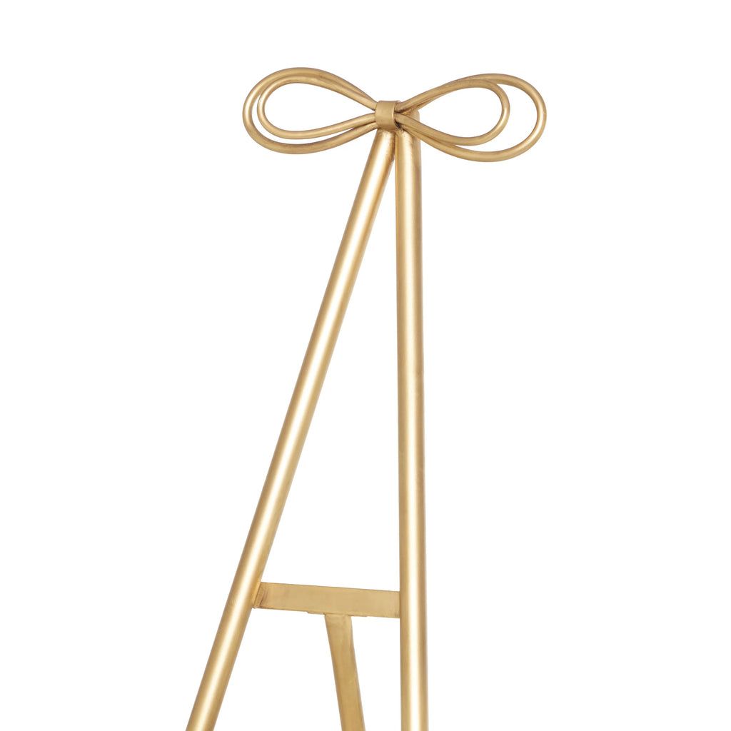 Adjustable 3-Tier Metal Display Stand Gold Floor Easel