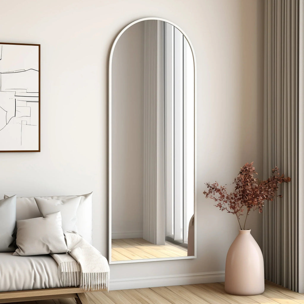 Arched Full-Length Floor Mirror - Standing And Wall-Mounted
