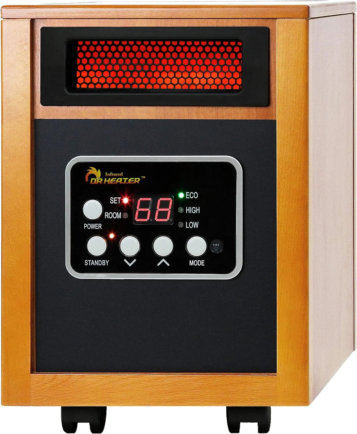 Portable Space Heater, 1500 Watt, Cherry, 1-Pack