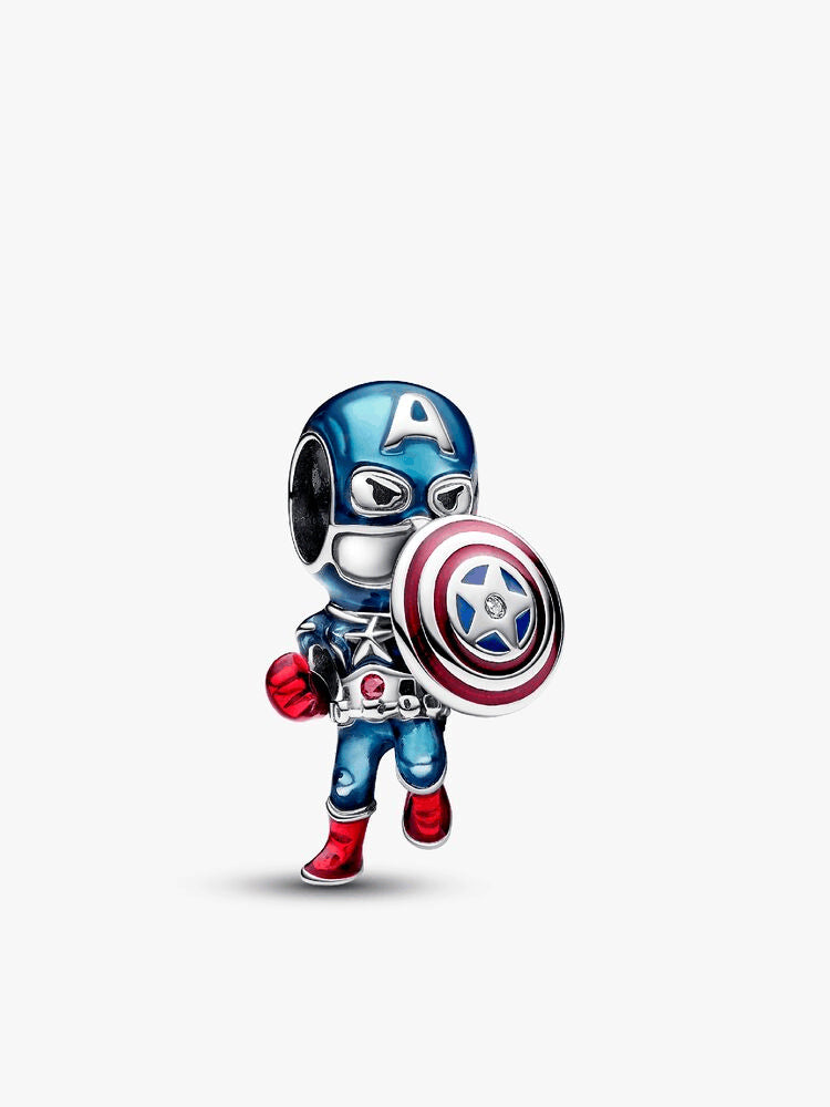 Captain America Charm Necklace Set