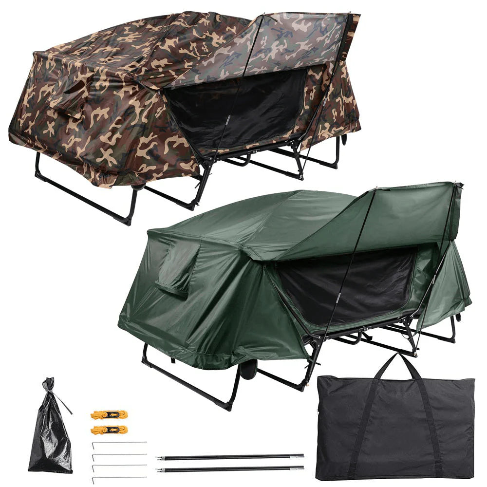 2-Person Cot Tent With Rain Fly, 4 Legs