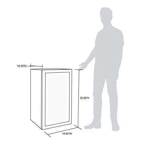 NewAir Beverage Refrigerator Cooler, 126 Cans, Stainless Steel, Right-Hinge Glass Door - AB-1200
