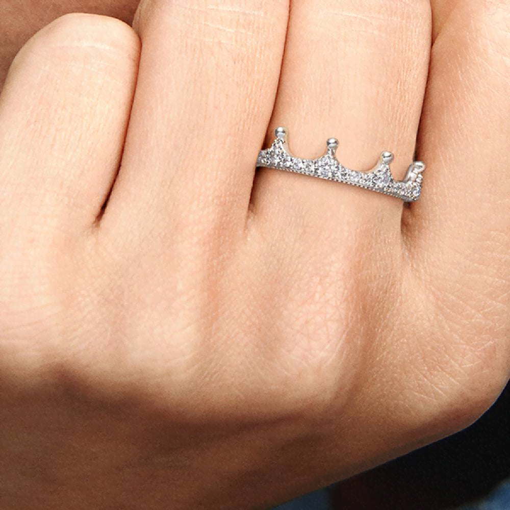 FINAL SALE - Clear Sparkling Crown Ring