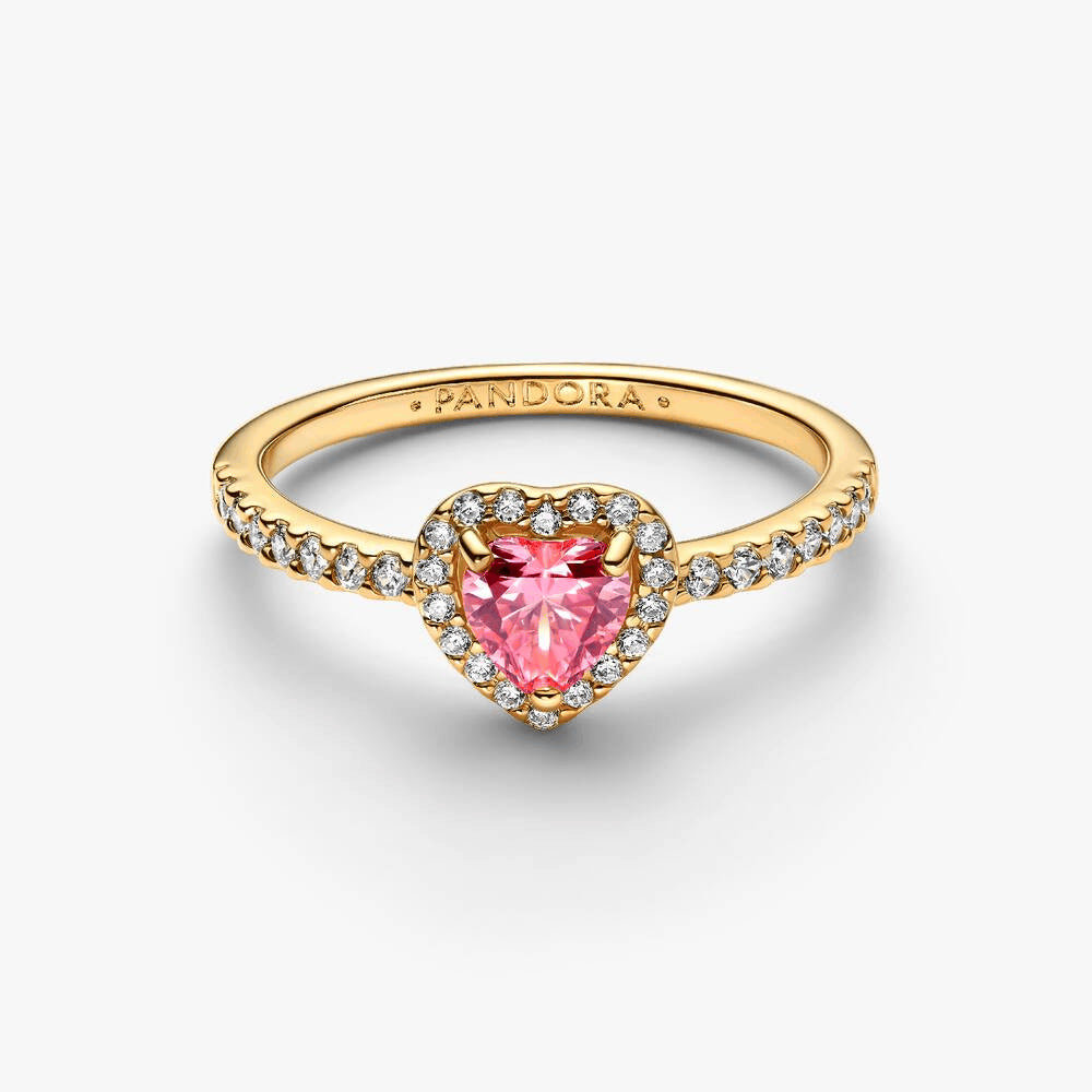 Elevated Pink Heart Ring