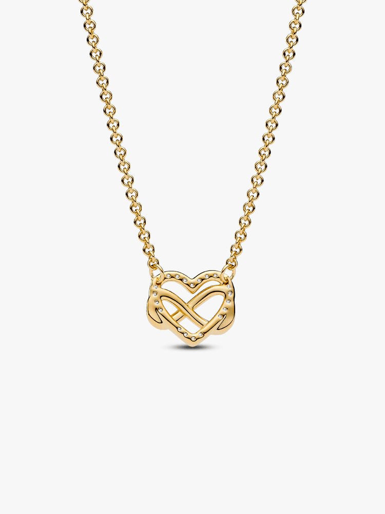 Sparkling Infinity Heart Collier Necklace