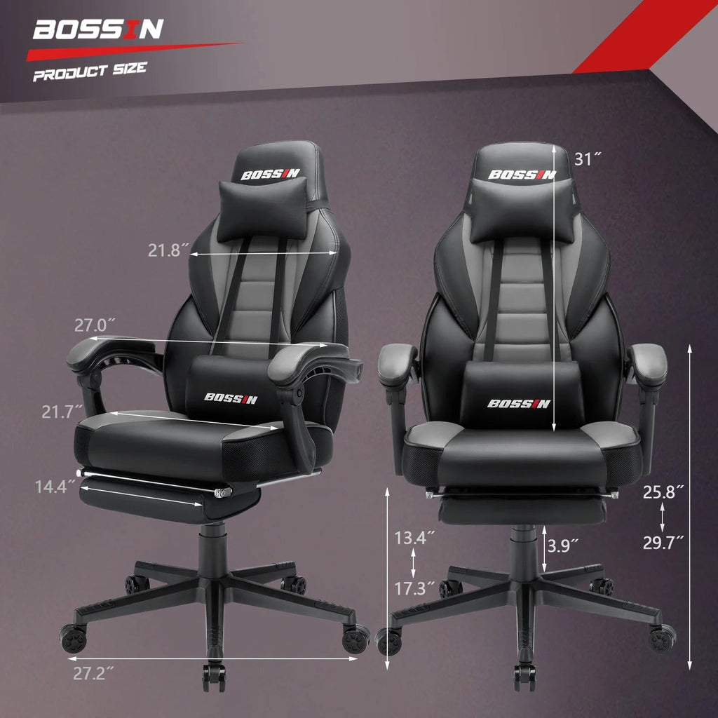 Racing Style Gaming Chair, 300 lbs Big And Tall High Back Computer Chair