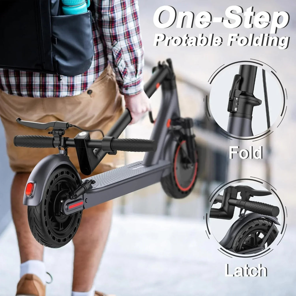 Electric Scooter 350W/500W Motor, 8.5/10 Solid Tires, 19/22 Mph, 28/21/12 Miles Range