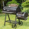 941 Sq. In. Charcoal Grill With Offset Smoker - Black
