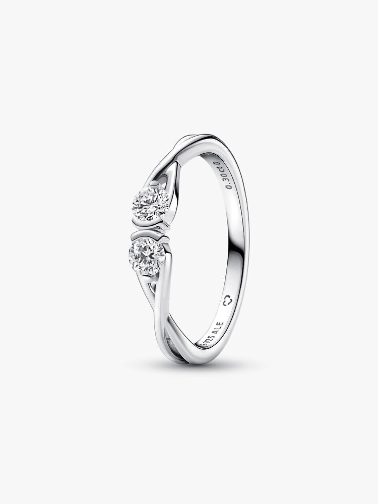 Pandora Infinite Sterling Silver Double-Facing Lab-grown Diamond Ring