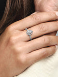 Sparkling Pear Halo Ring