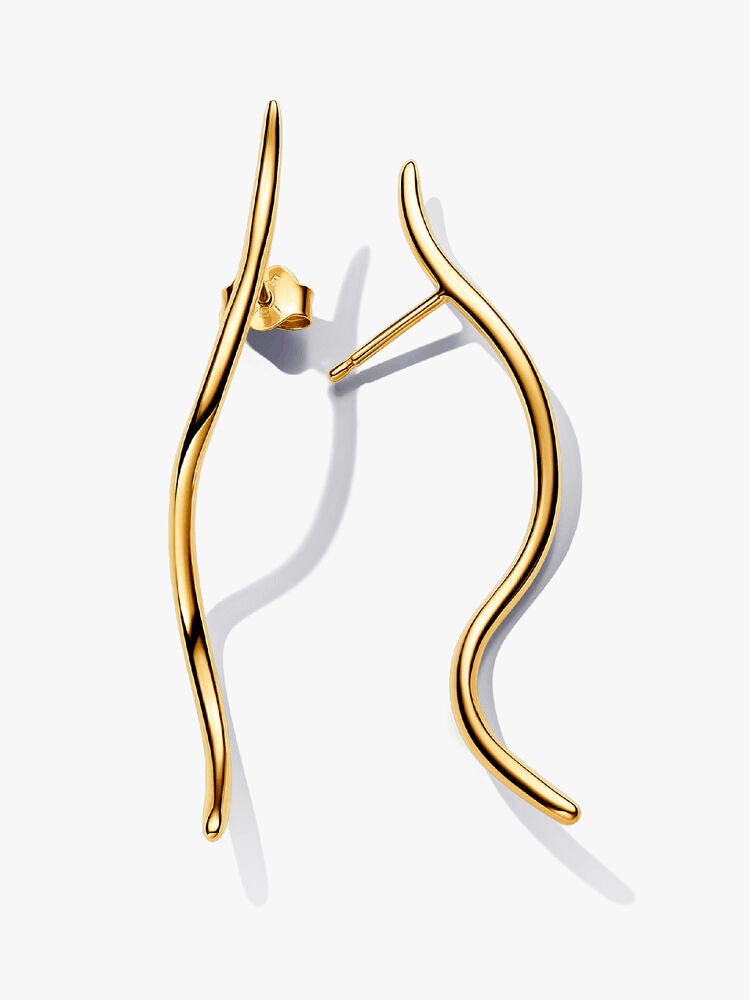 Organically Shaped Wire Stud Earrings