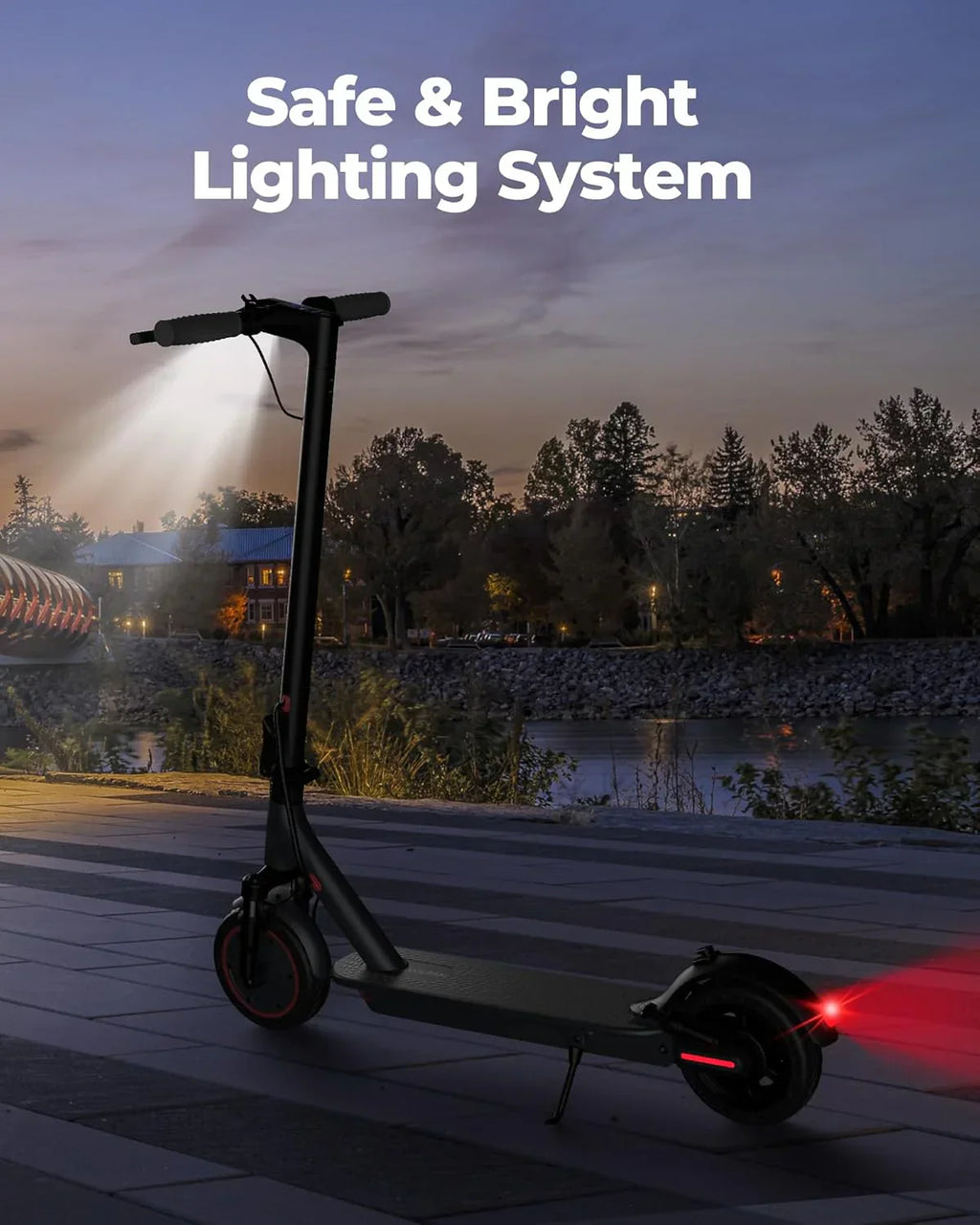 Electric Scooter 350W/500W Motor, 8.5/10 Solid Tires, 19/22 Mph, 28/21/12 Miles Range