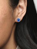 Sparkling Statement Halo Stud Earrings