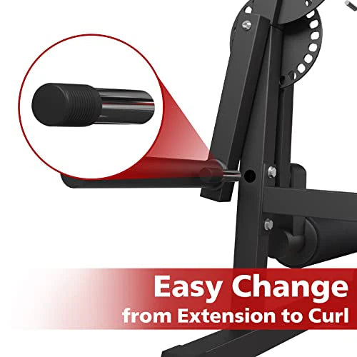 GMWD Leg Extension And Curl Machine - Adjustable Leg Exercise Bench