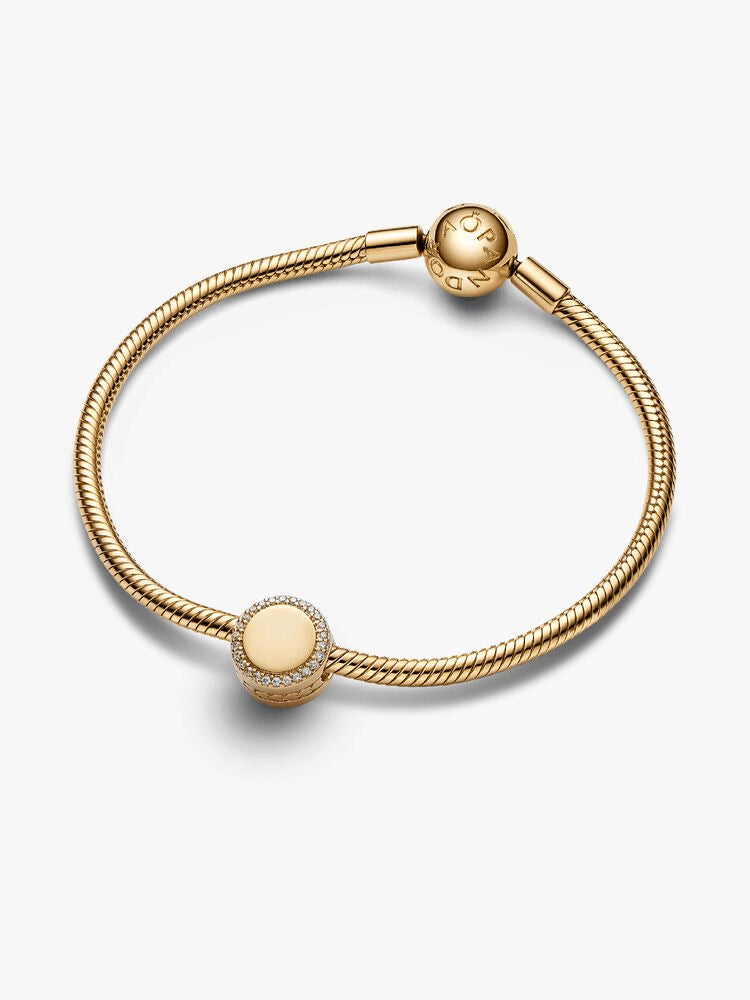 Engravable Sparkling Button Charm