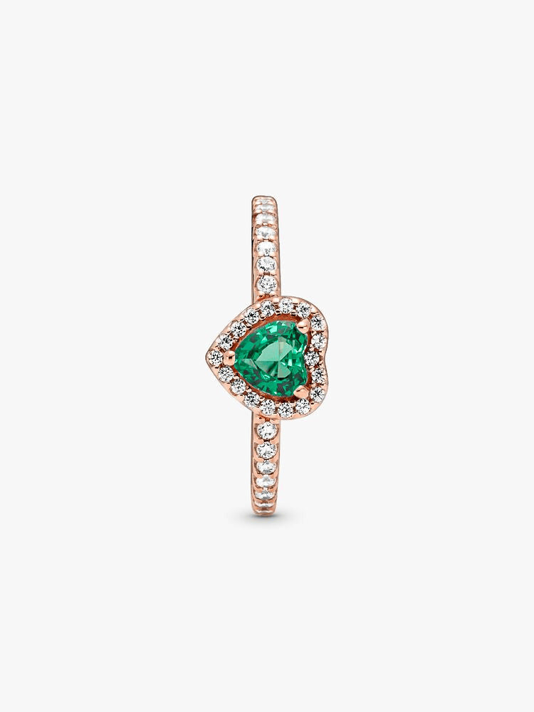 Sparkling Elevated Heart Ring