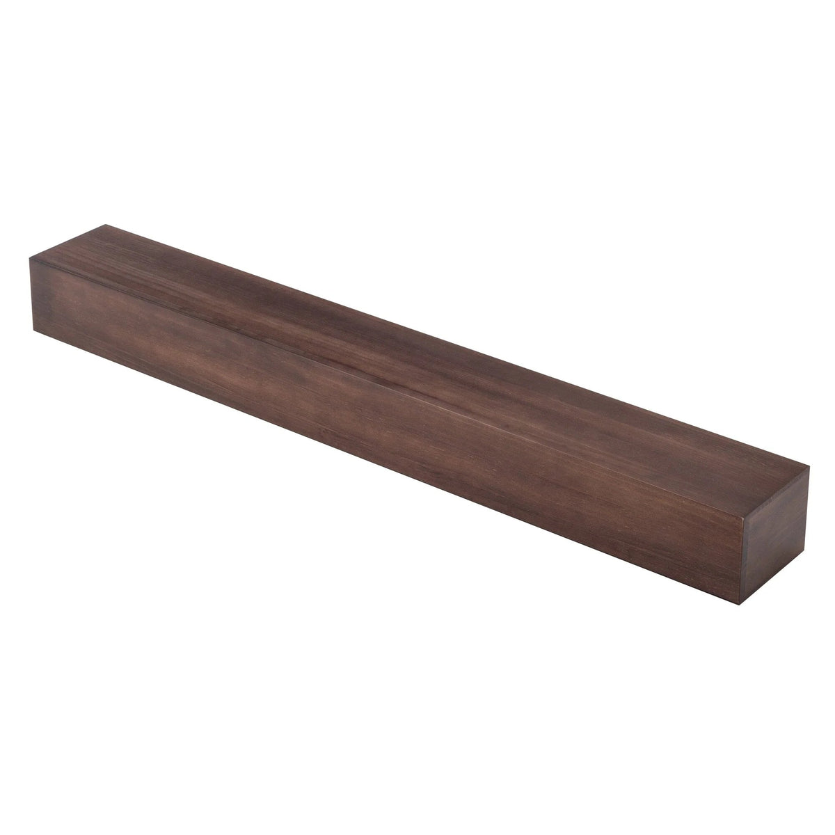 72 Inch Solid Pine Fireplace Mantel Wall-Mounted Floating Shelf - Brown