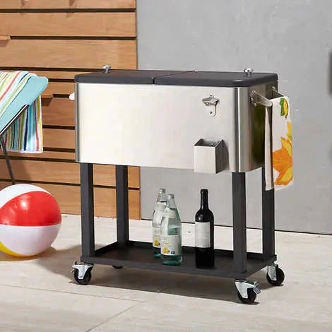 TRINITY Stainless Steel Cooler With Cover, 100 Quart - TXK-0804