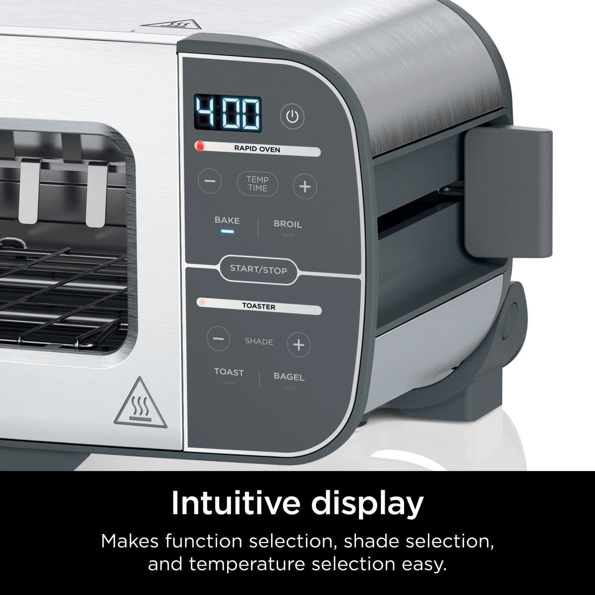 Ninja Foodi 2-in-1 Flip Toaster And Compact Toaster Oven, 2-Slice, 1500 Watts - ST100