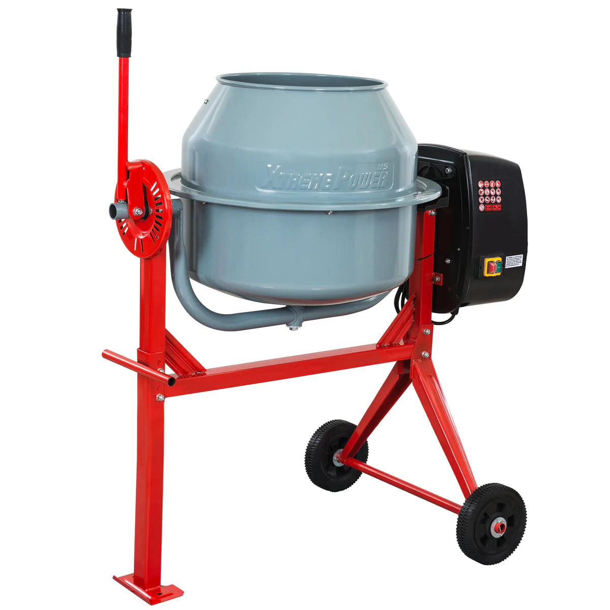 Portable Electric Cement Mixer For Concrete And Mortar - 4 Cu Ft 500W